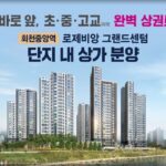 회천중앙역 로제비앙 그랜드센텀 단지내 상가 분양안내